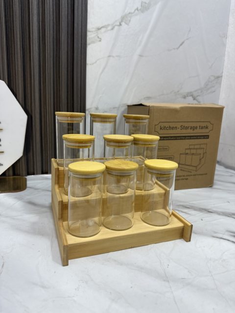 9pcs spice set with stand (150ml jars )