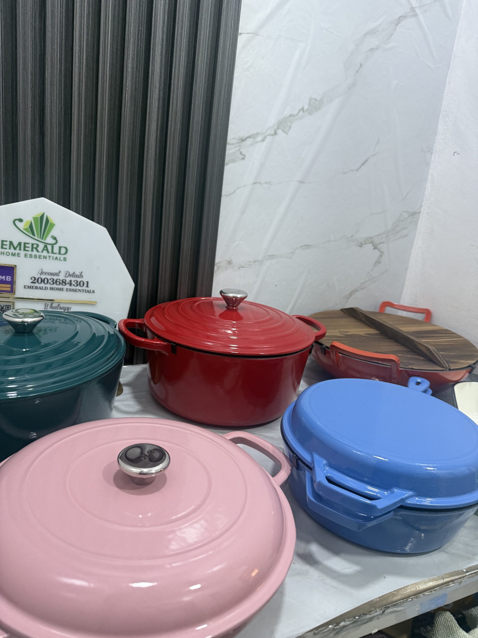 7pcs colormix cast iron pot set