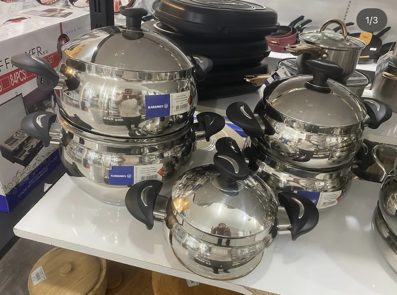 5pcs turkish belly shaped premium stainless cookware