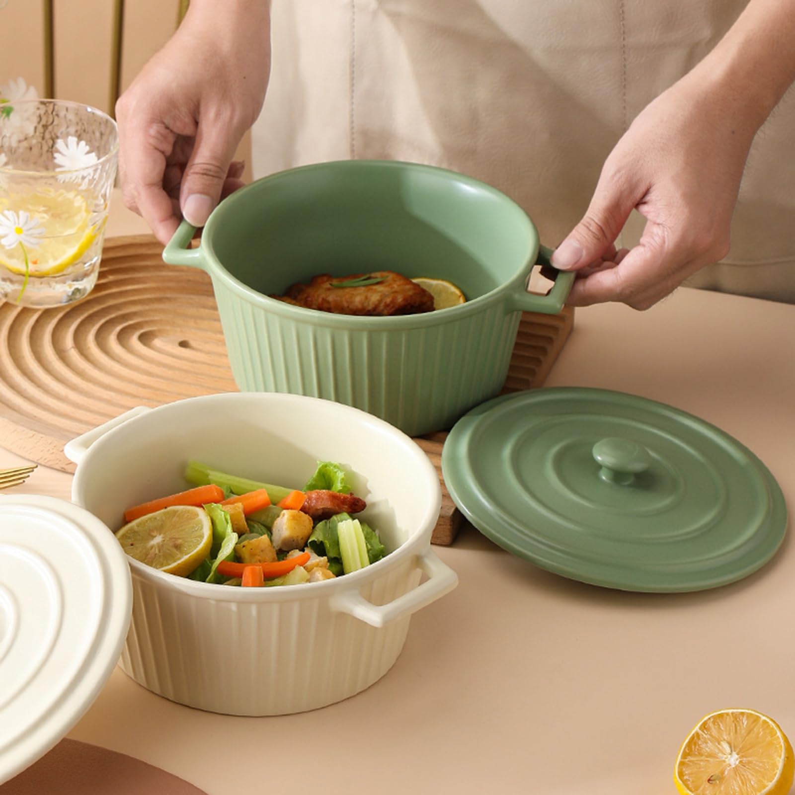 1200ml ceramic Nordic bowls - Image 2