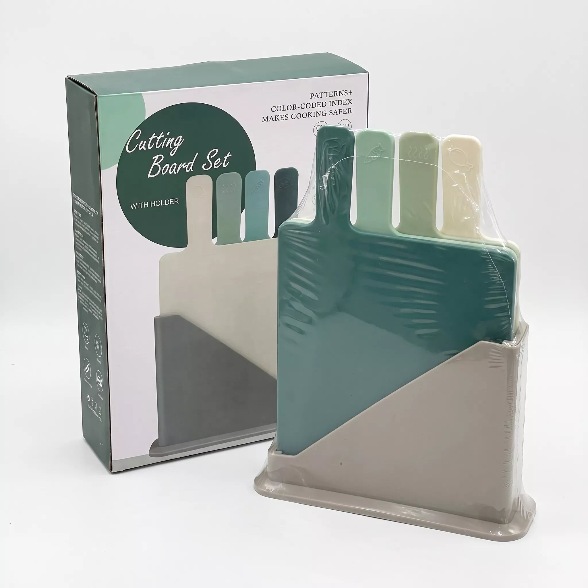 4pcs color index chopping board set