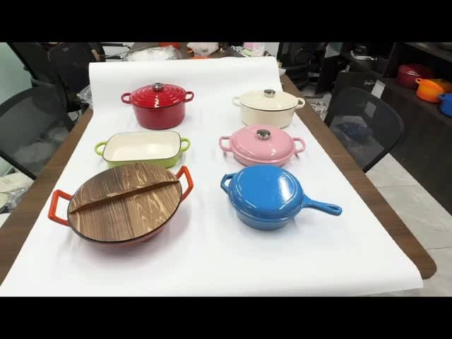 7pcs colormix cast iron pot set - Image 2