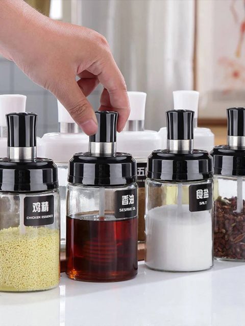 200ml glass spice container