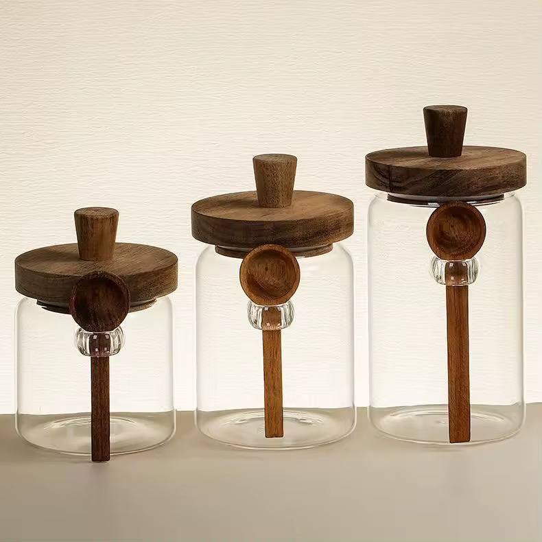 3pcs airlock storage jar with spoon set - Image 3