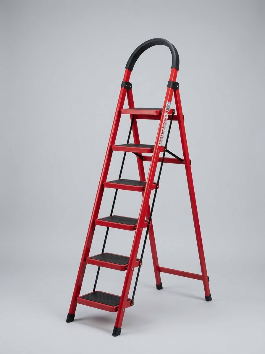 Foldable ladder (red and black) - Image 2