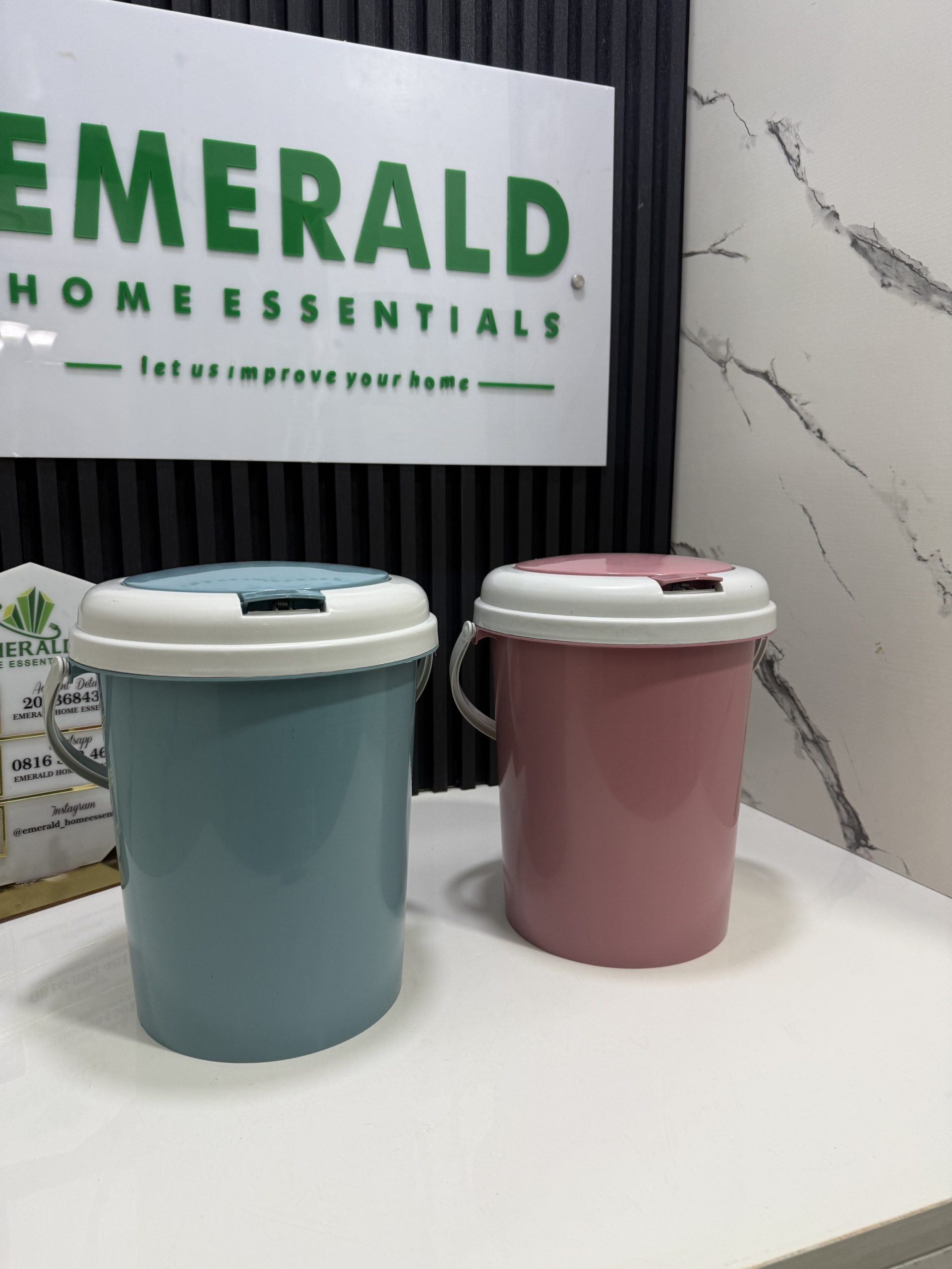 12L press bin with handle