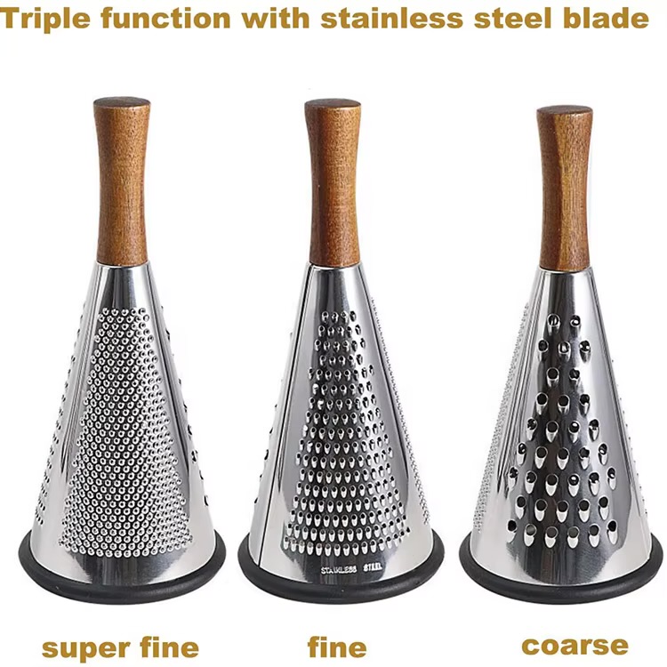 handheld stainless steel cone grater - Image 2