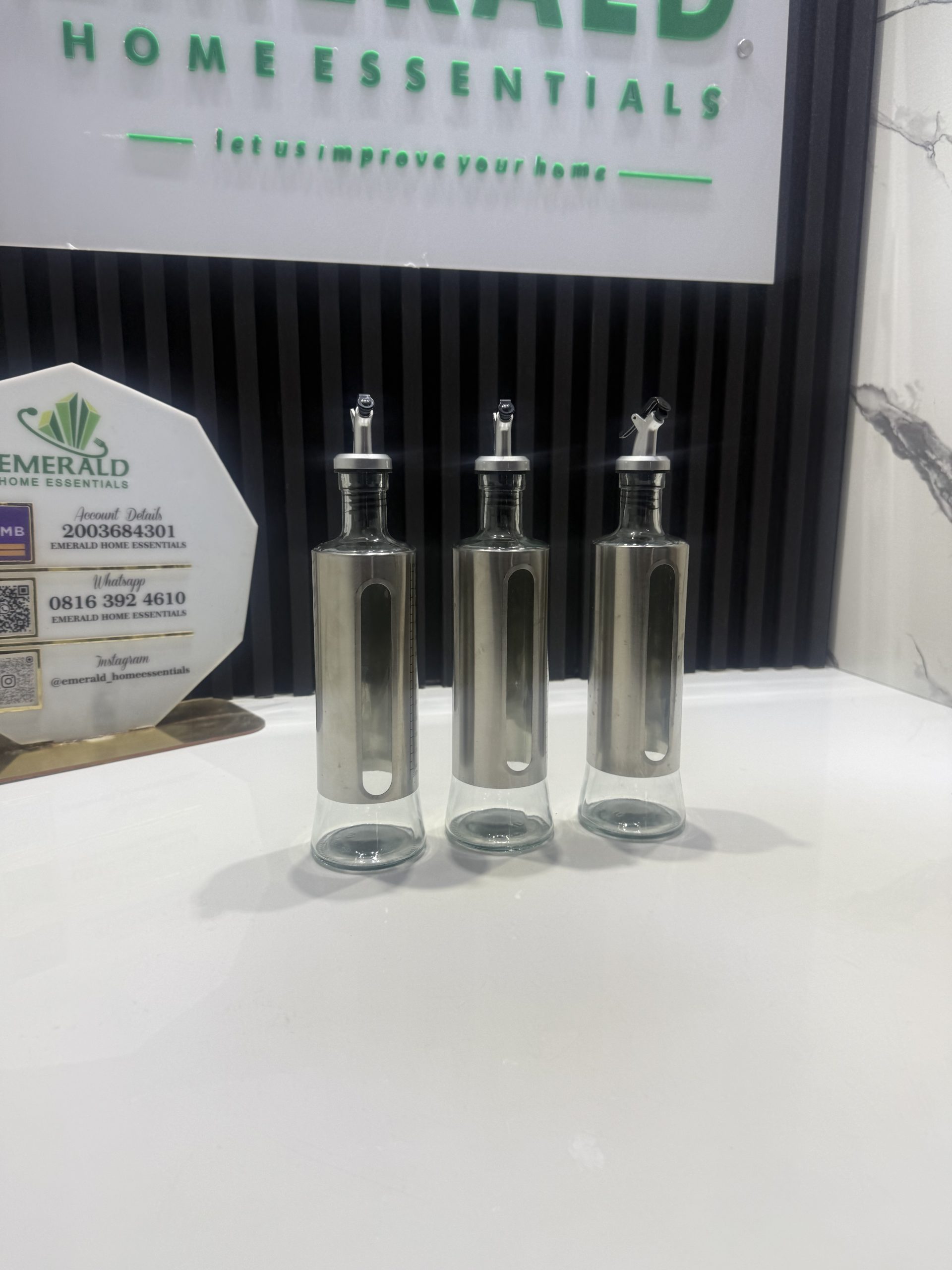 500ml Oil bottle with stainless covers - Image 2