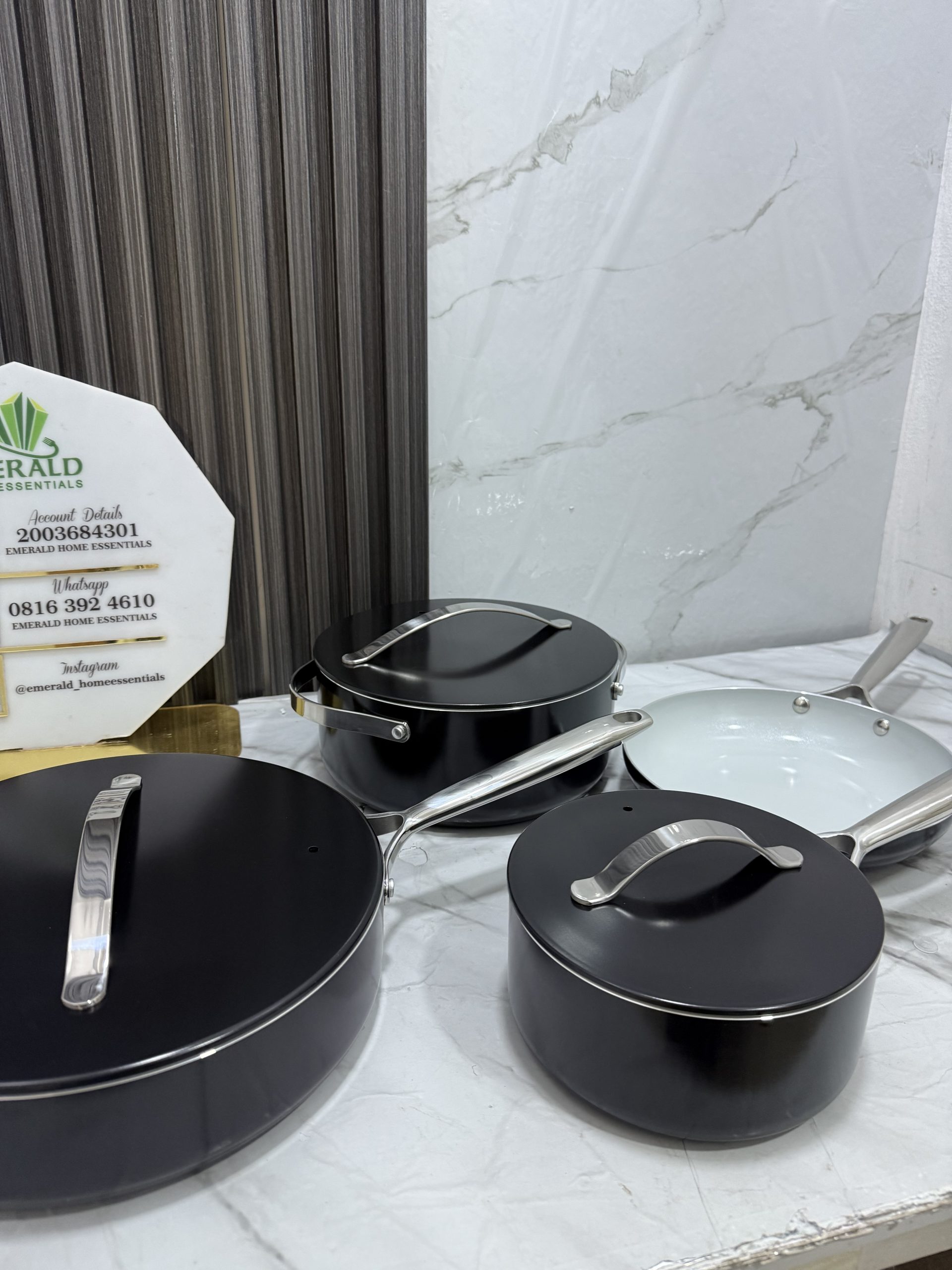 Collie ceramic pot set (black )