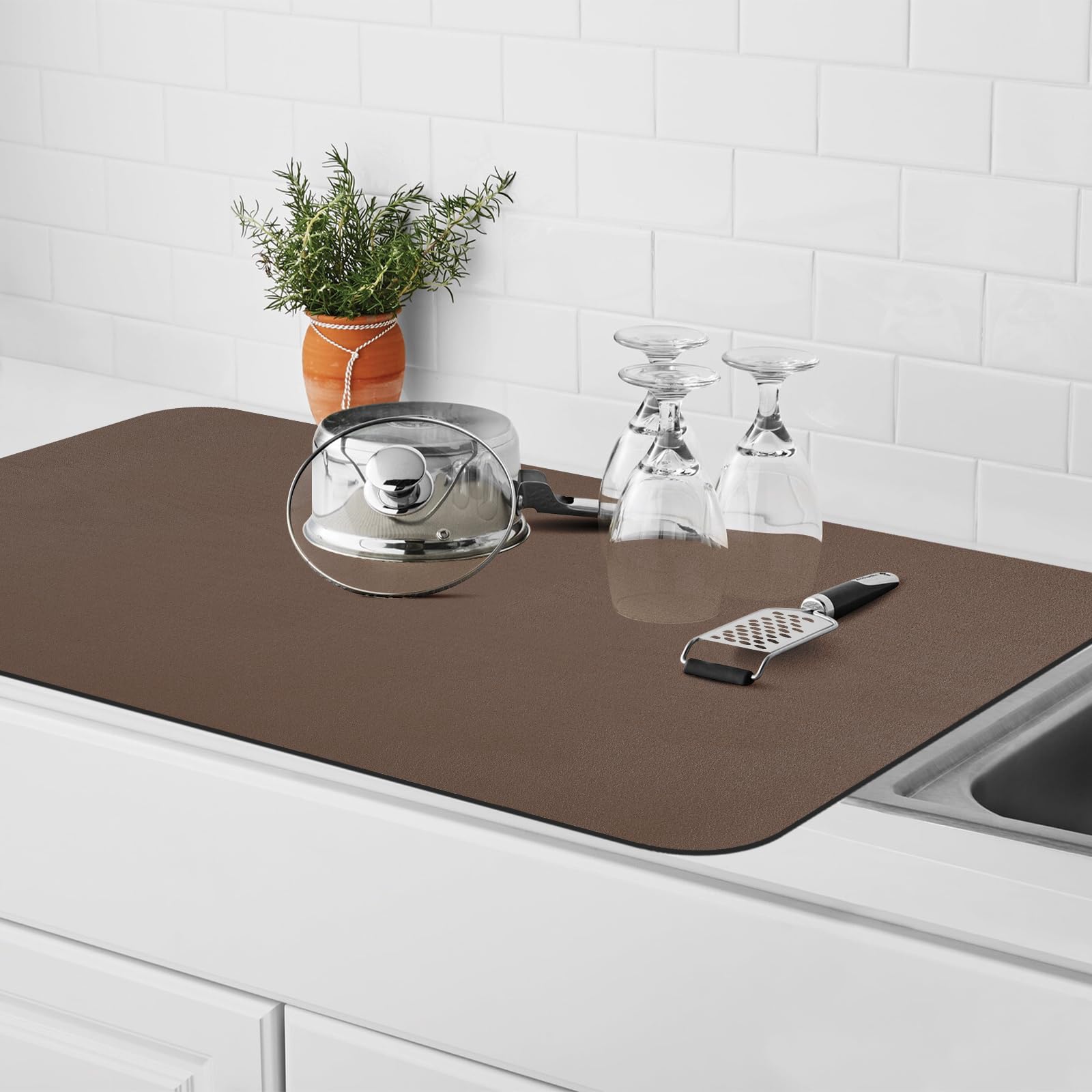 Absorbent antislip drying dish mat (big size )