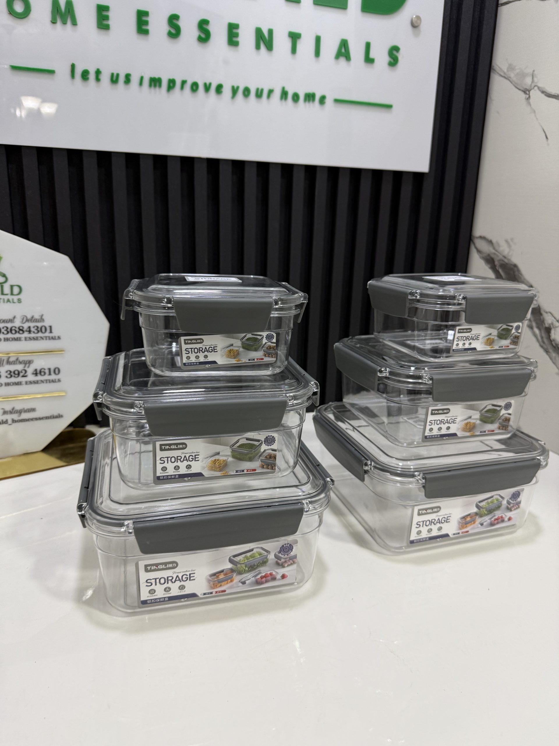3pcs acrylic storage set