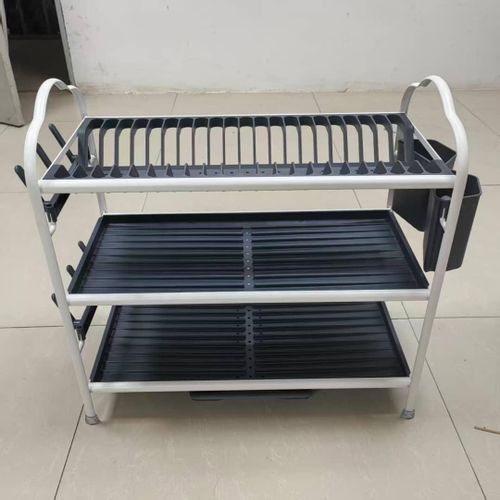 3 layer aluminum plate rack ( white and grey) - Image 2